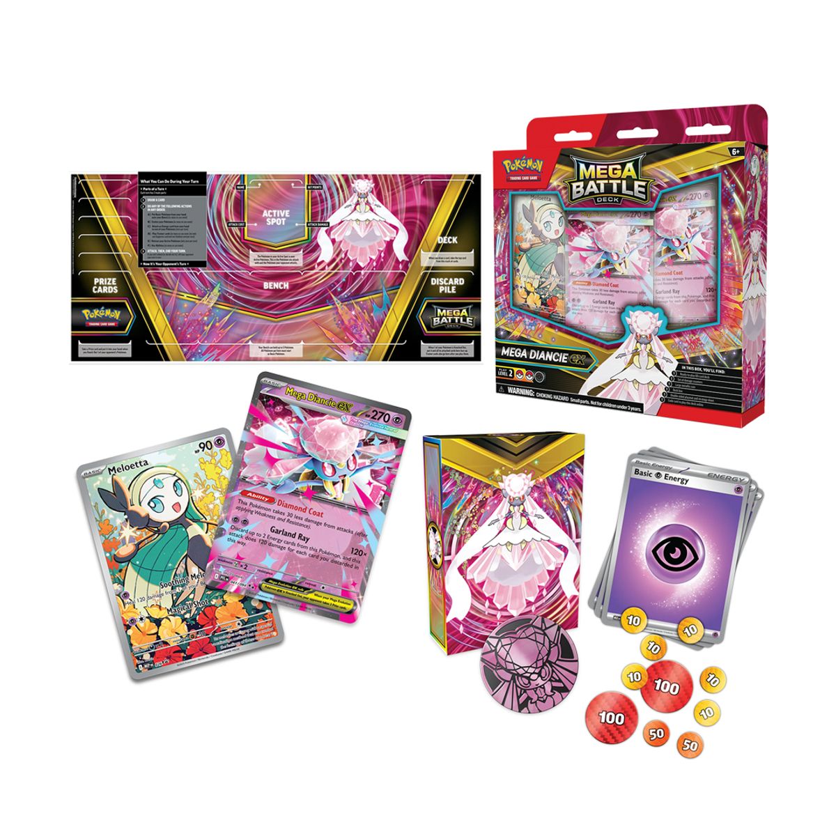 POKEMON - TCG Pokemon Mega Battle Deck Mega Diancie Ex - Inglés