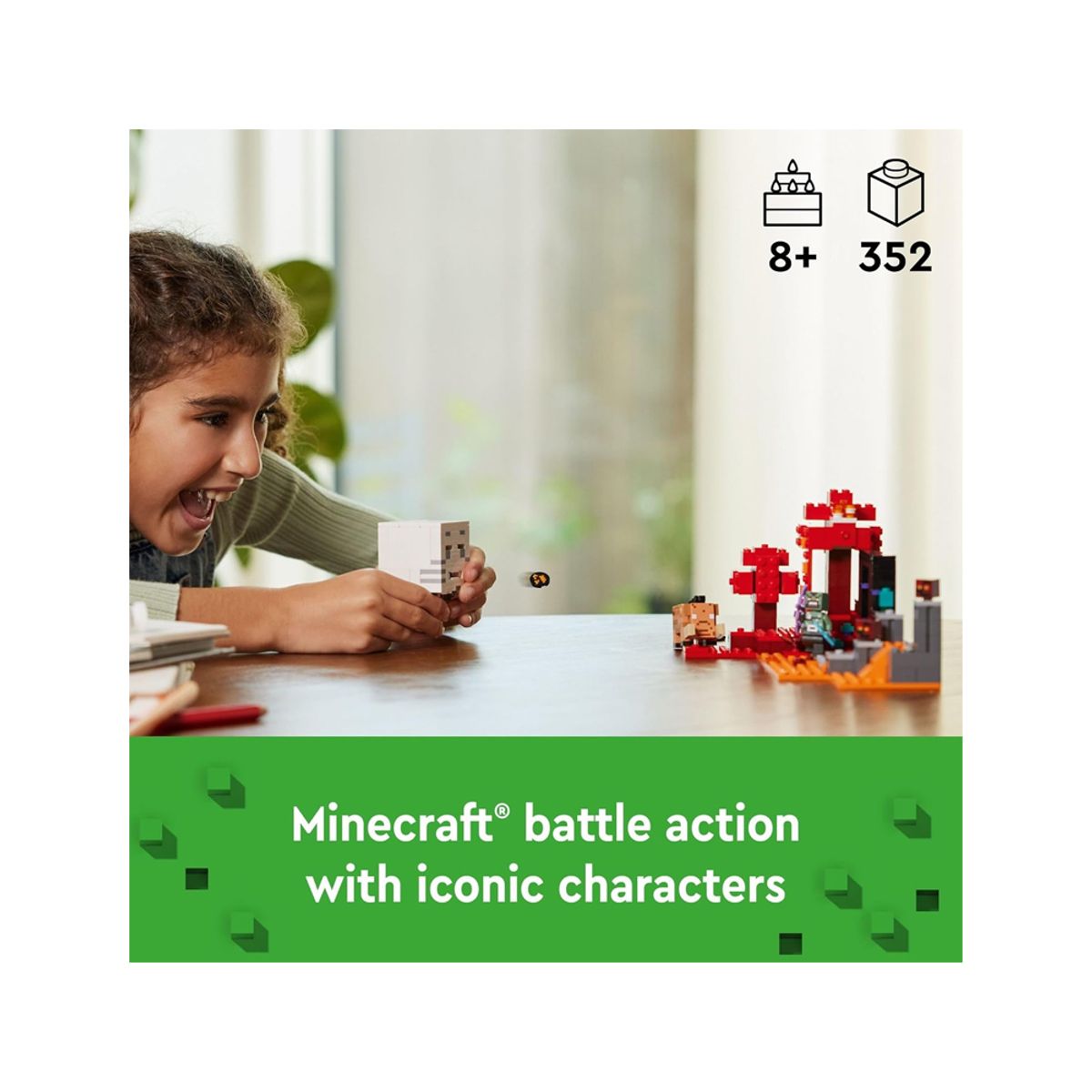 LEGO - LEGO Minecraft The Nether Portal Ambush Adventure Set 21255