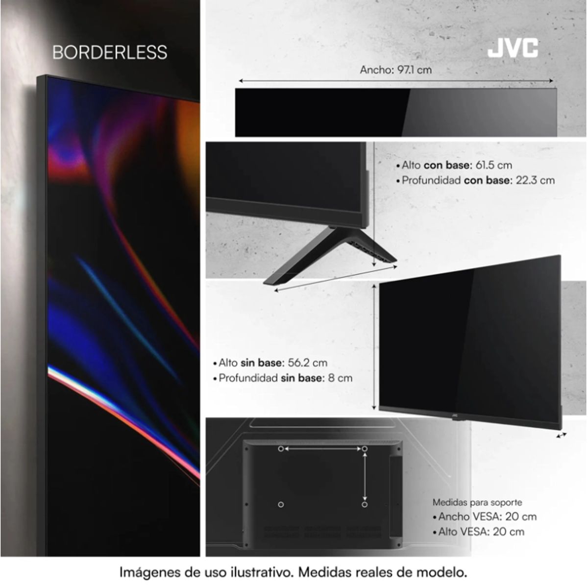 GENERICO - TELEVISOR JVC 43'' FHD LT-43KM358 GOOGLE TV 2025 + Antena Digital