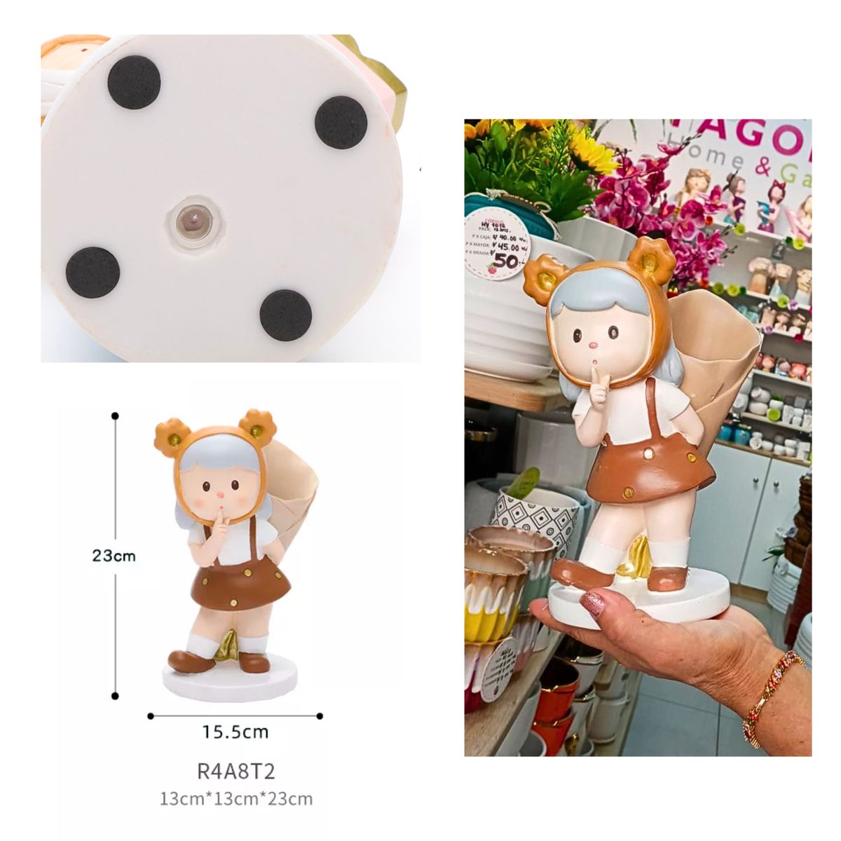 GENERICO - Florero Decorativo Infantil de Resina Osa