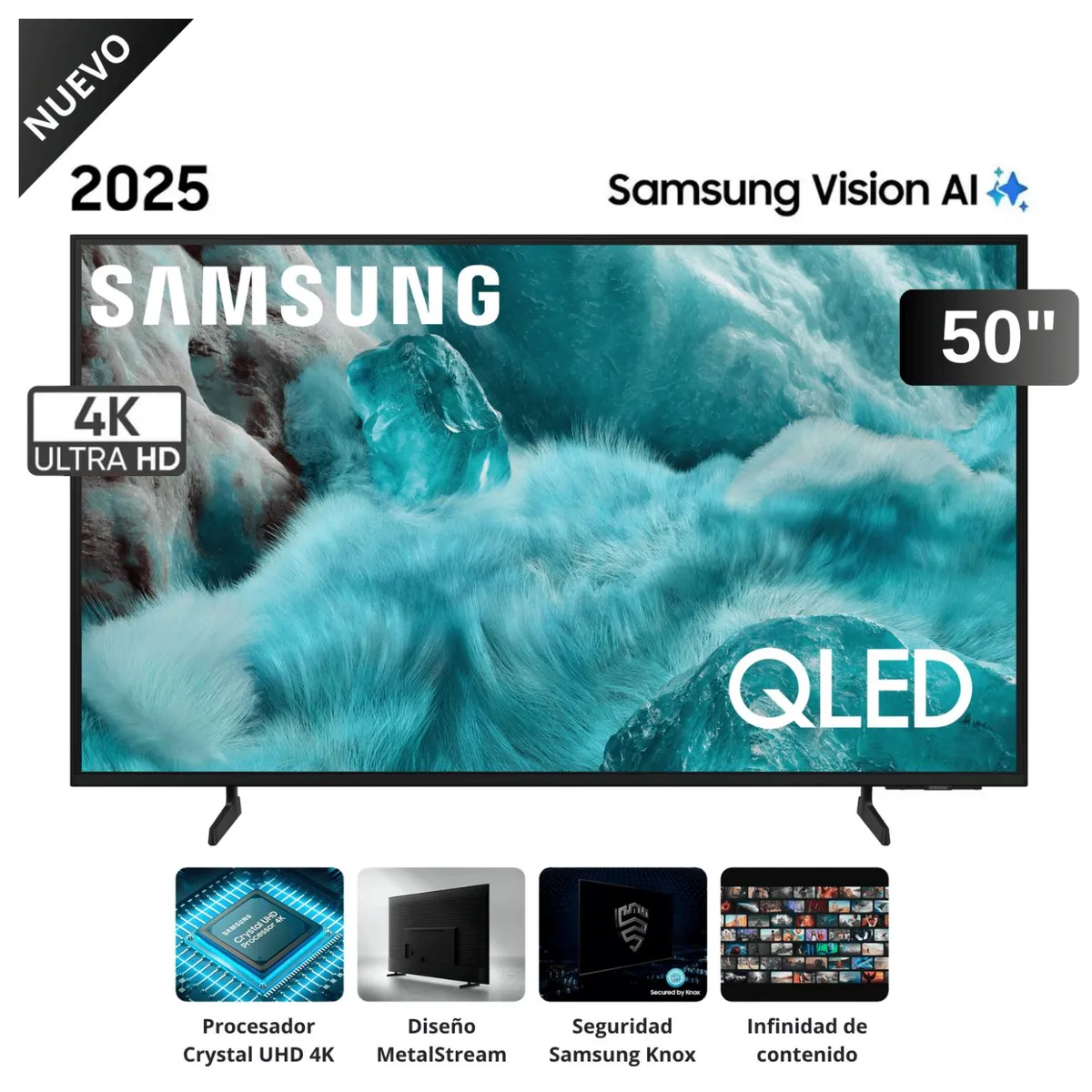 SAMSUNG - Televisor Samsung 50 QLED Smart UHD 4K Vision Ai QN50Q7FAAG
