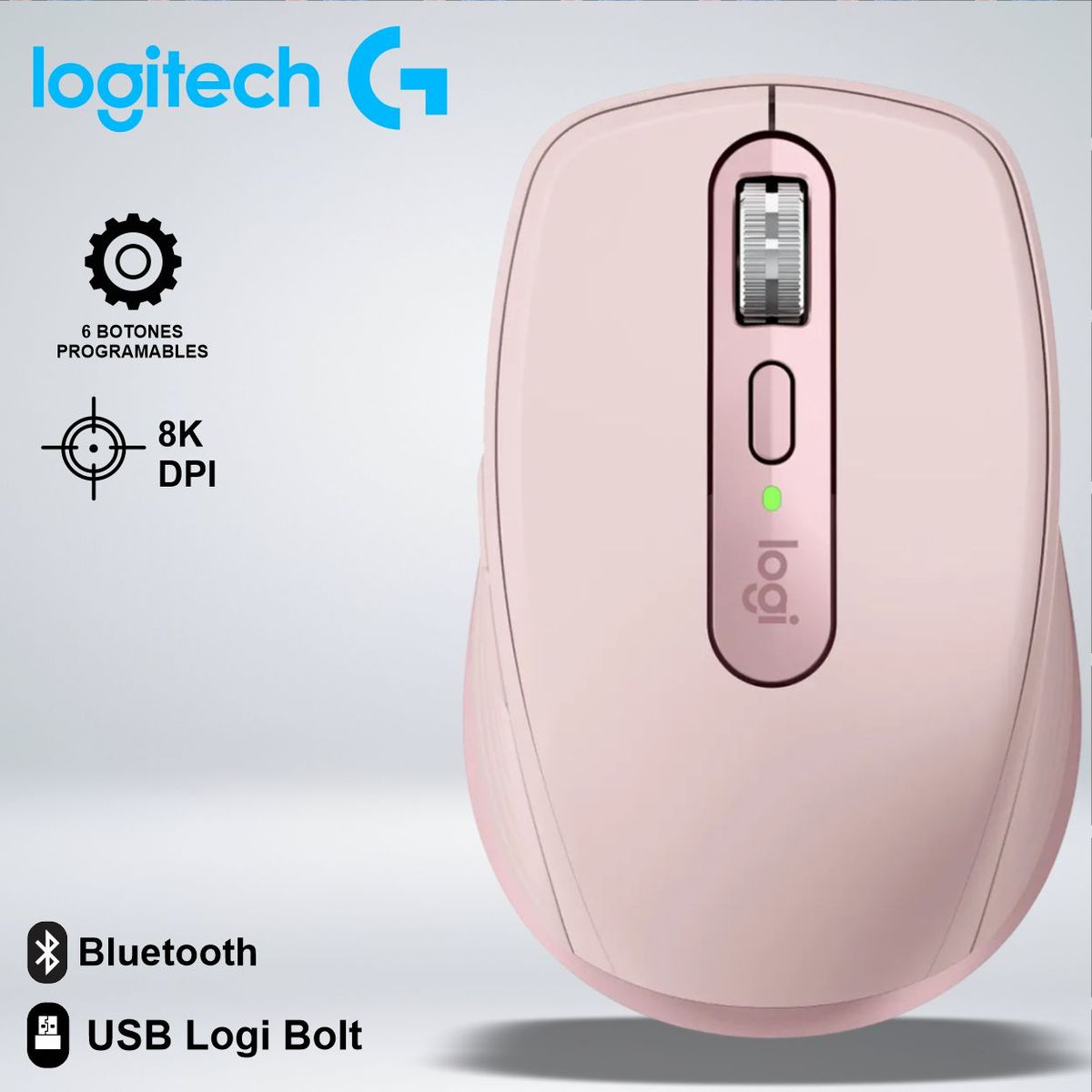 LOGITECH - MOUSE LOGITECH MX ANYWHERE 3S BLUETOOTH WIRELESS 8K DPI USB-C CARGA RAPIDA