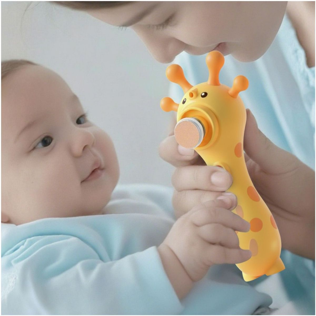 BABY - Pulidor Jirafa de Uñas de Bebe Electrico 6 en 1 con Luz Led y Silencioso
