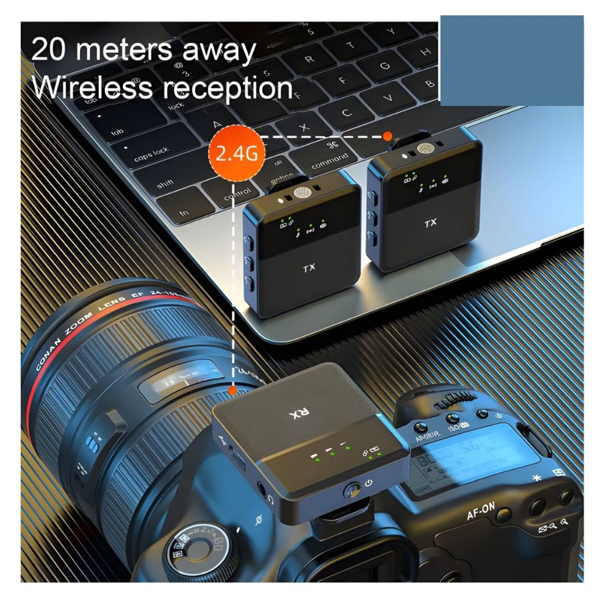 GENERICO - Microfono Inalambrico Solapero Sx9 Tipo C Jack - Negro