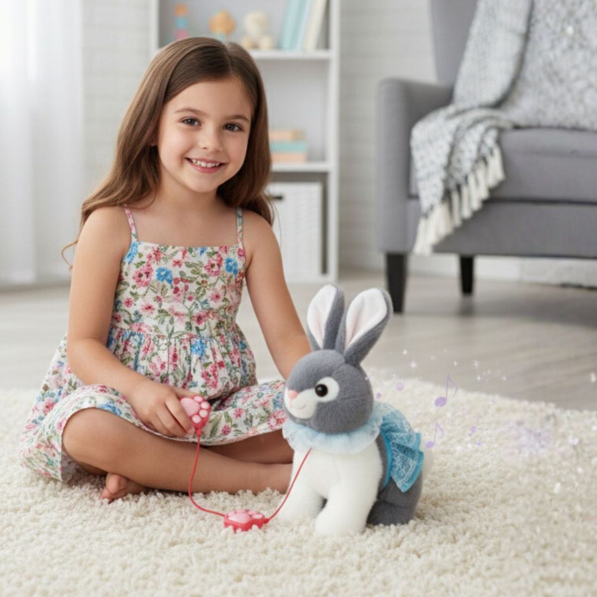 GENERICO - CONEJITO INTERACTIVO  CAMINA HOPEARL JUGUETE ELECTRÓNICO PARA NIÑOS