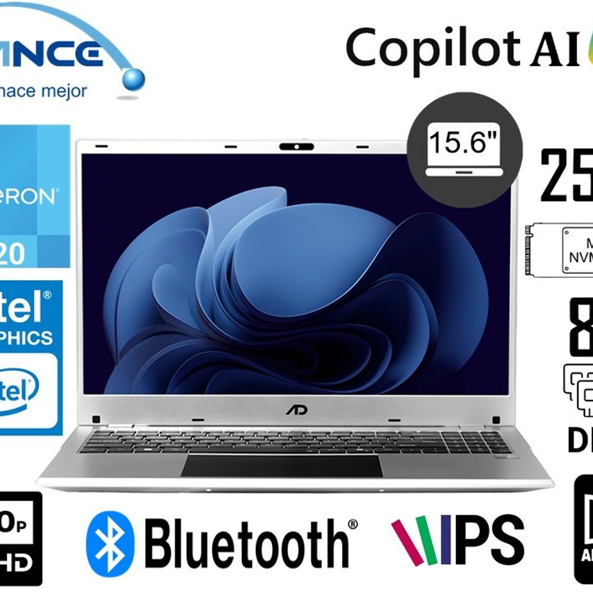 ADVANCE - NOTEBOOK ADVANCE 15.6 NV9854 CELERON N4020 8GB 256GB - GRIS