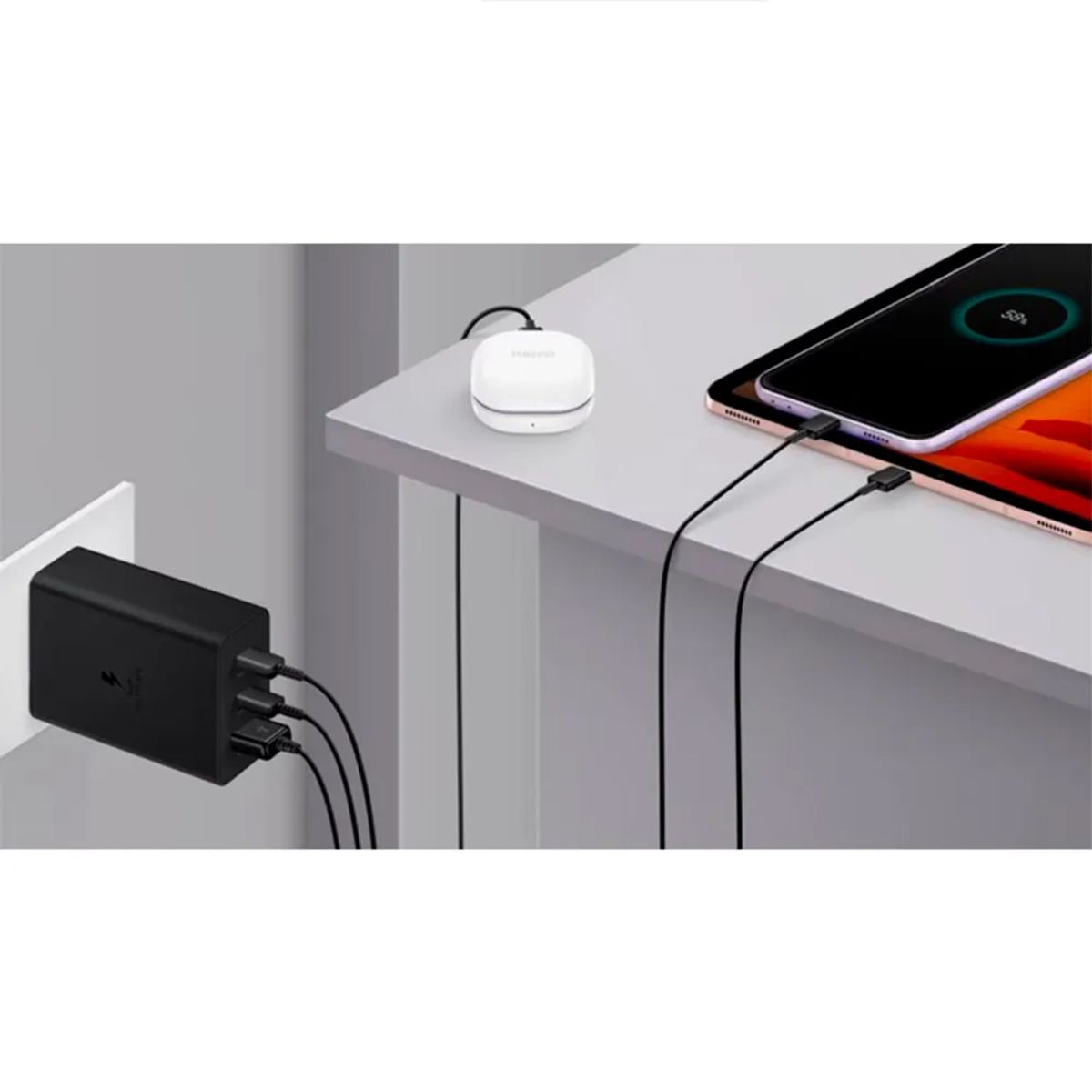 GENERICO - Cargador Super Carga Rapida de 100W con 3 Entradas