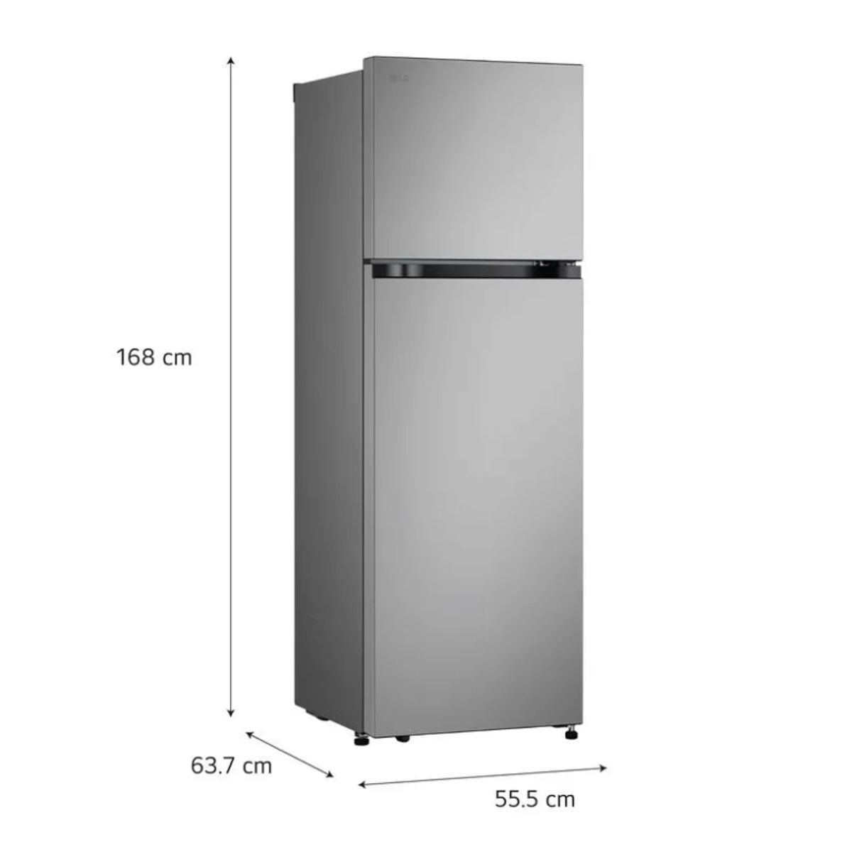 LG - Refrigeradora LG Top Freezer 264 LT LinearCooling Multi-Air Flow VT26BPY Plateada