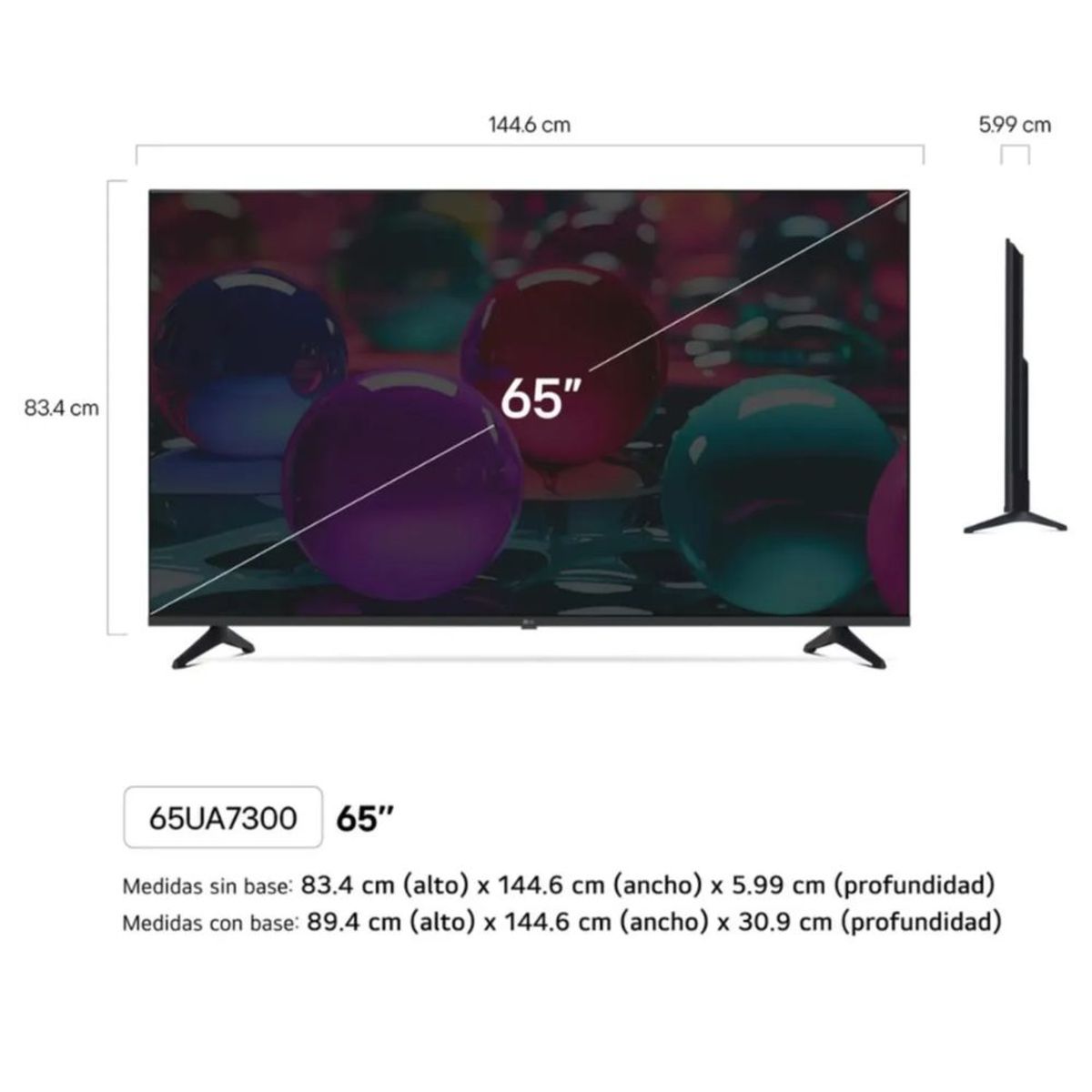 LG - Televisor LG 65" UHD 4K 65UA7300 2025 + Ant + MAGIC