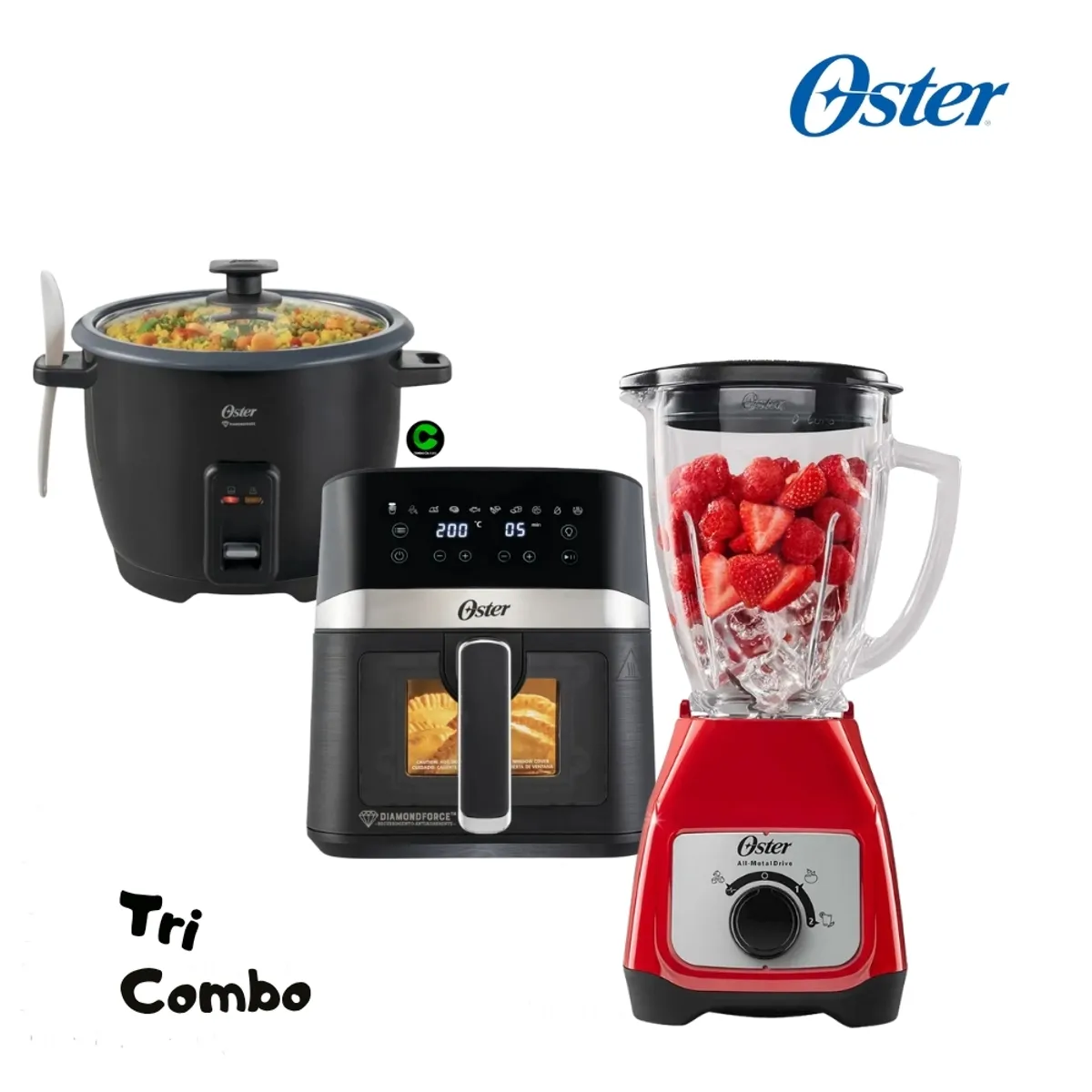 OSTER - TriPack Oster Licuadora 1.5 L - Freidora y Olla Arrocera