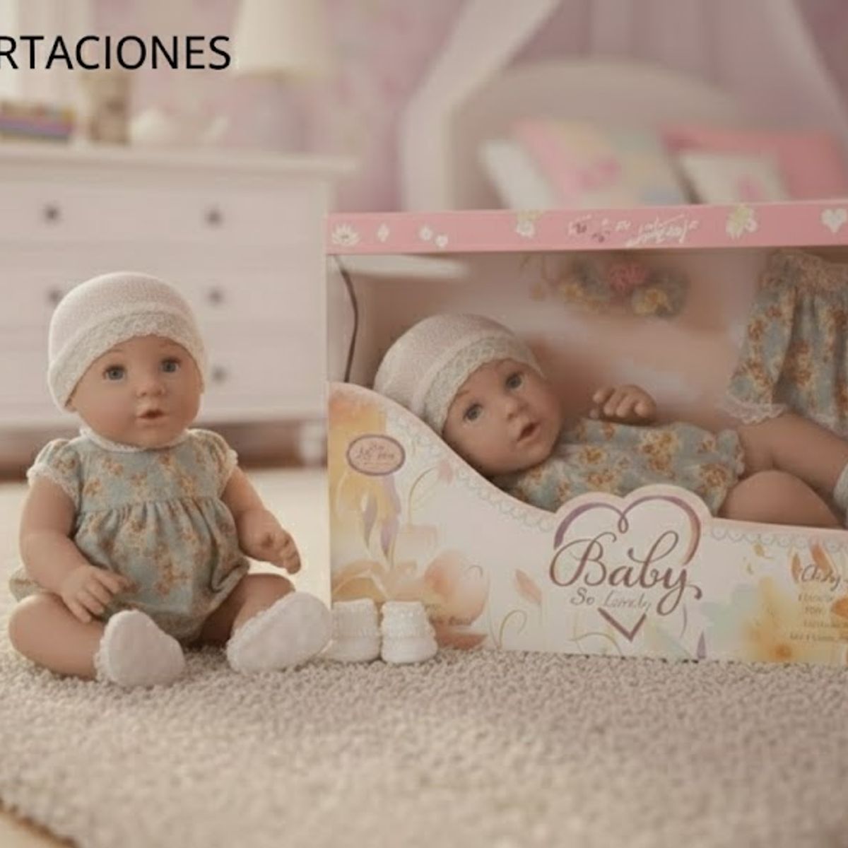 GENERICO - Muñeca "Baby So Lovely" Tipo Reborn con Accesorios de Lujo - 30 cm