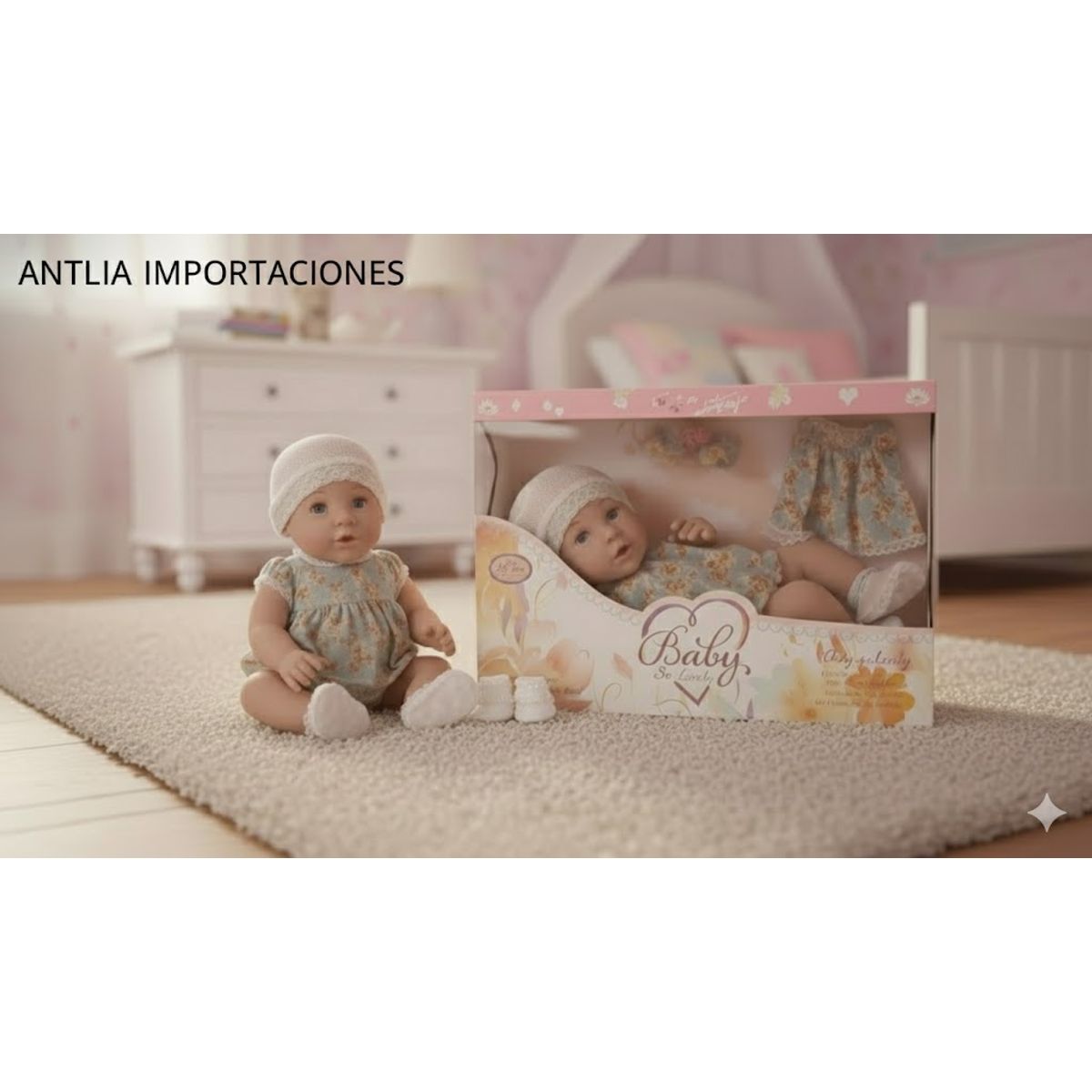 GENERICO - Muñeca "Baby So Lovely" Tipo Reborn con Accesorios de Lujo - 30 cm