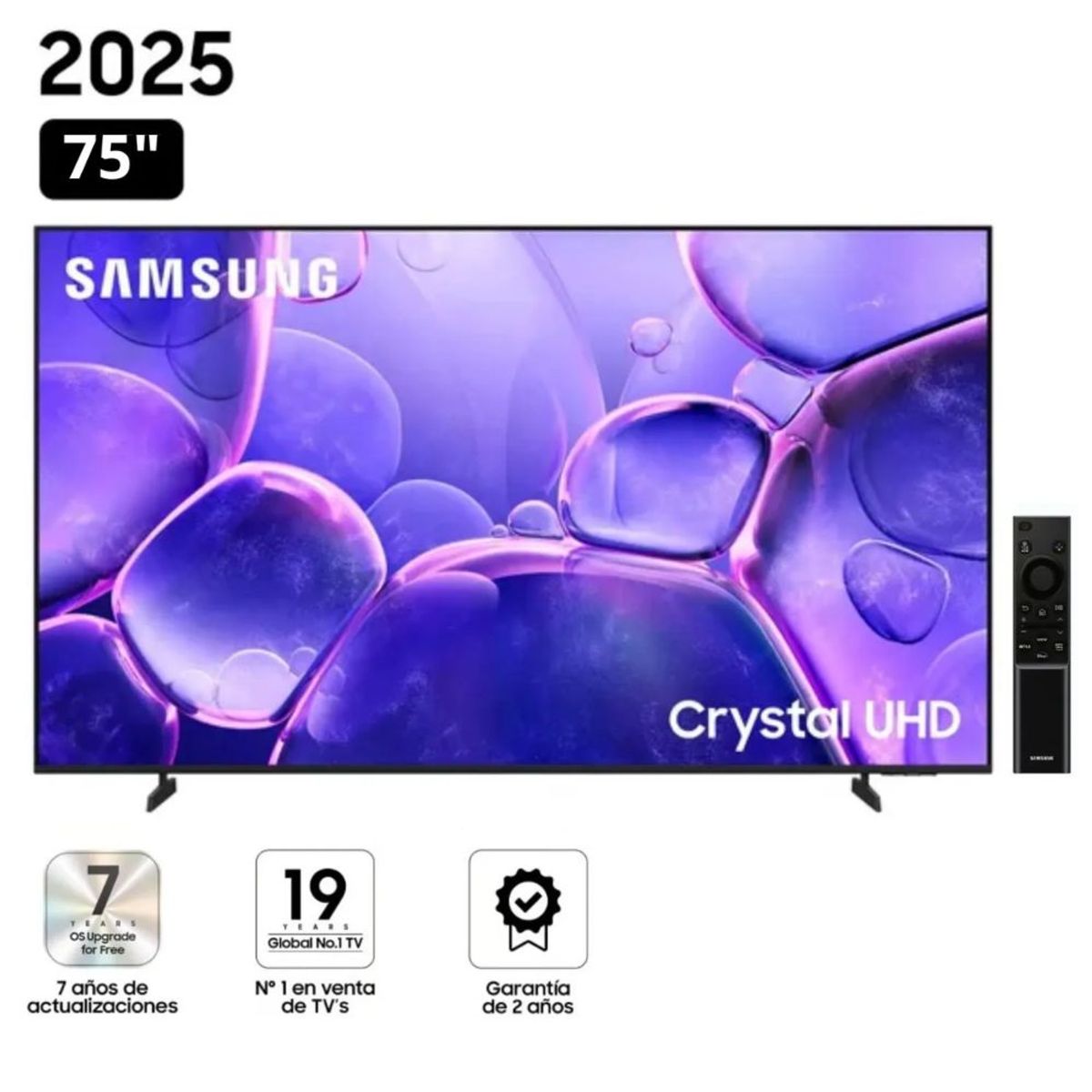 SAMSUNG - Televisor 75'' SAMSUNG CRYSTAL UHD 4K UN75U8000FGXPE 2025