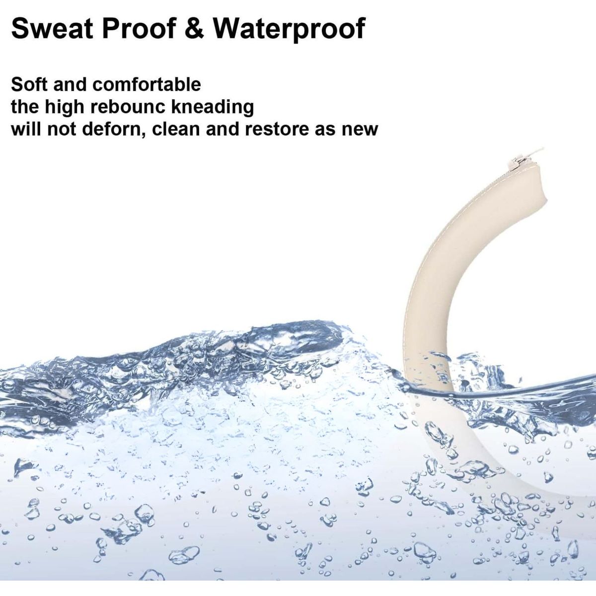 GENERICO - Funda Silicona de Diadema Para Audífonos Sony WH-1000XM5 Beige