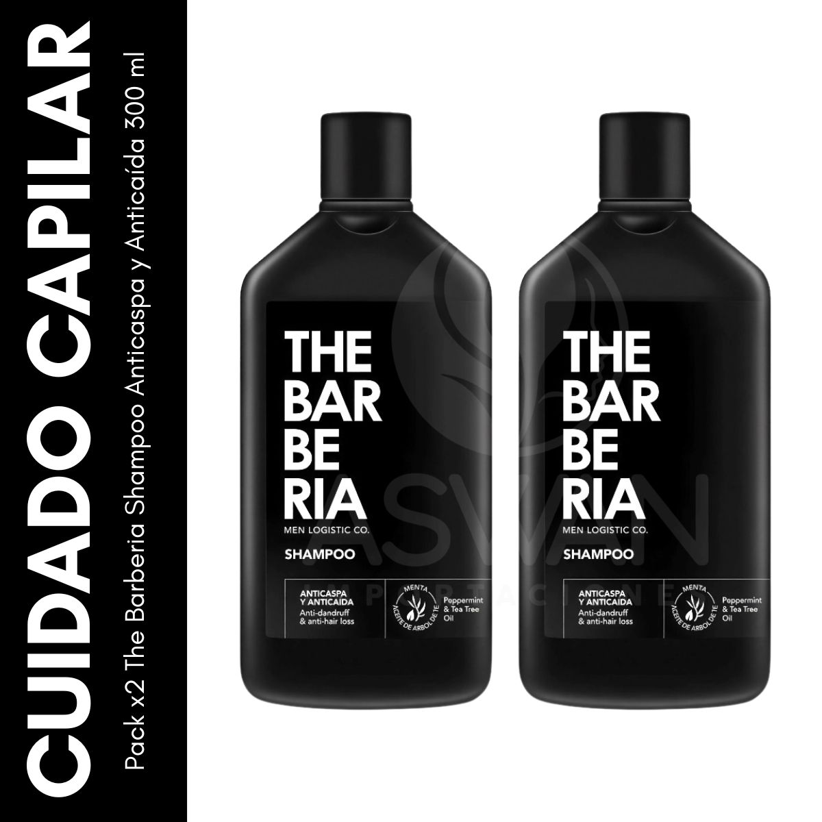 GENERICO - Pack x2 The Barberia Shampoo Anticaspa y Anticaída 300 ml