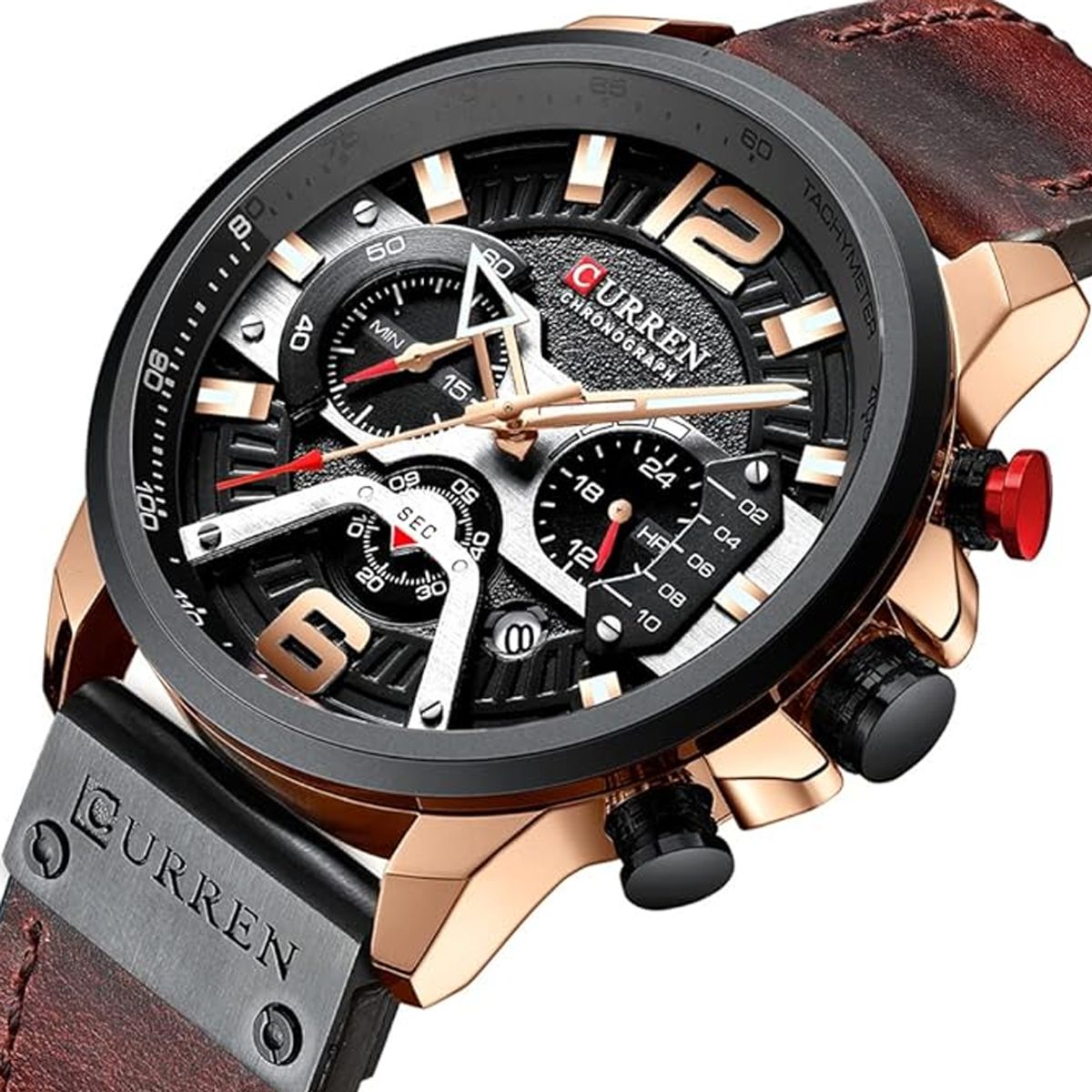 CURREN - RELOJ CURREN ORIGINAL - CASUAL COLOR MARRON OSCURO 8329 - CUR-141