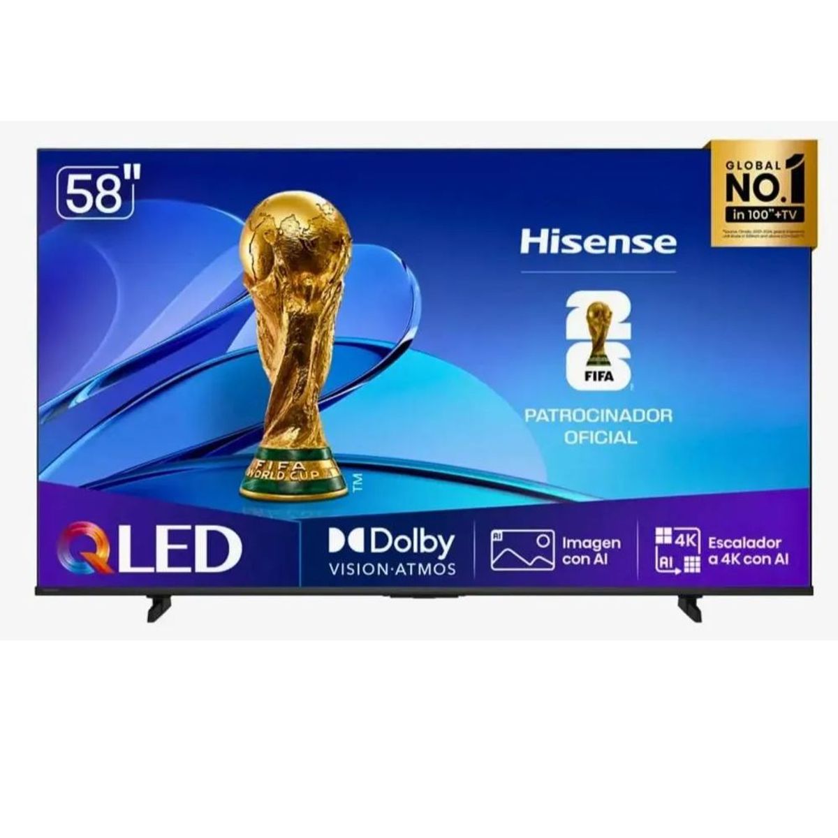 HISENSE - Televisor 58'' HISENSE UHD 4K QLED 58Q6QV 2025