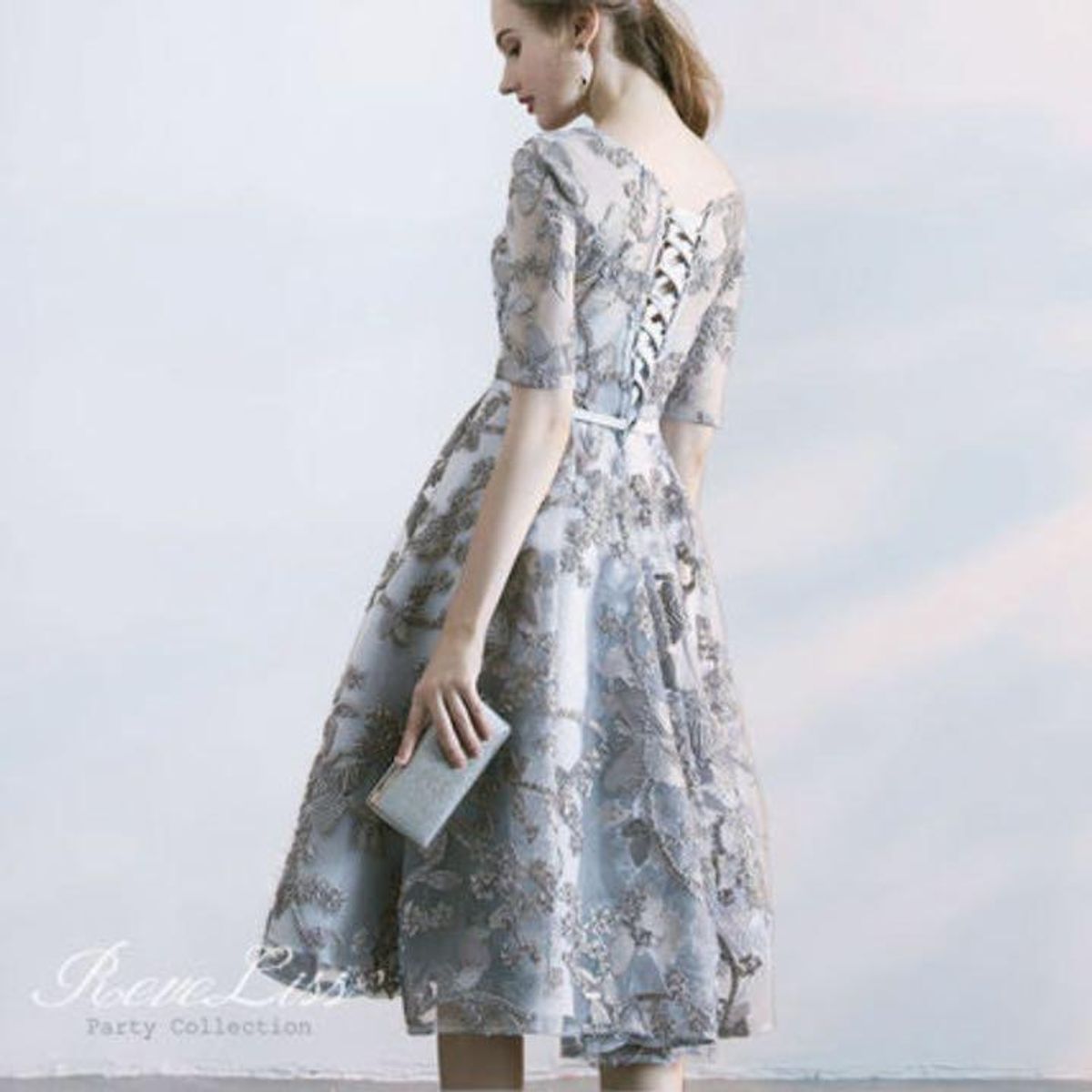 GENERICO - Vestido midi bordado - Vestido Sofia