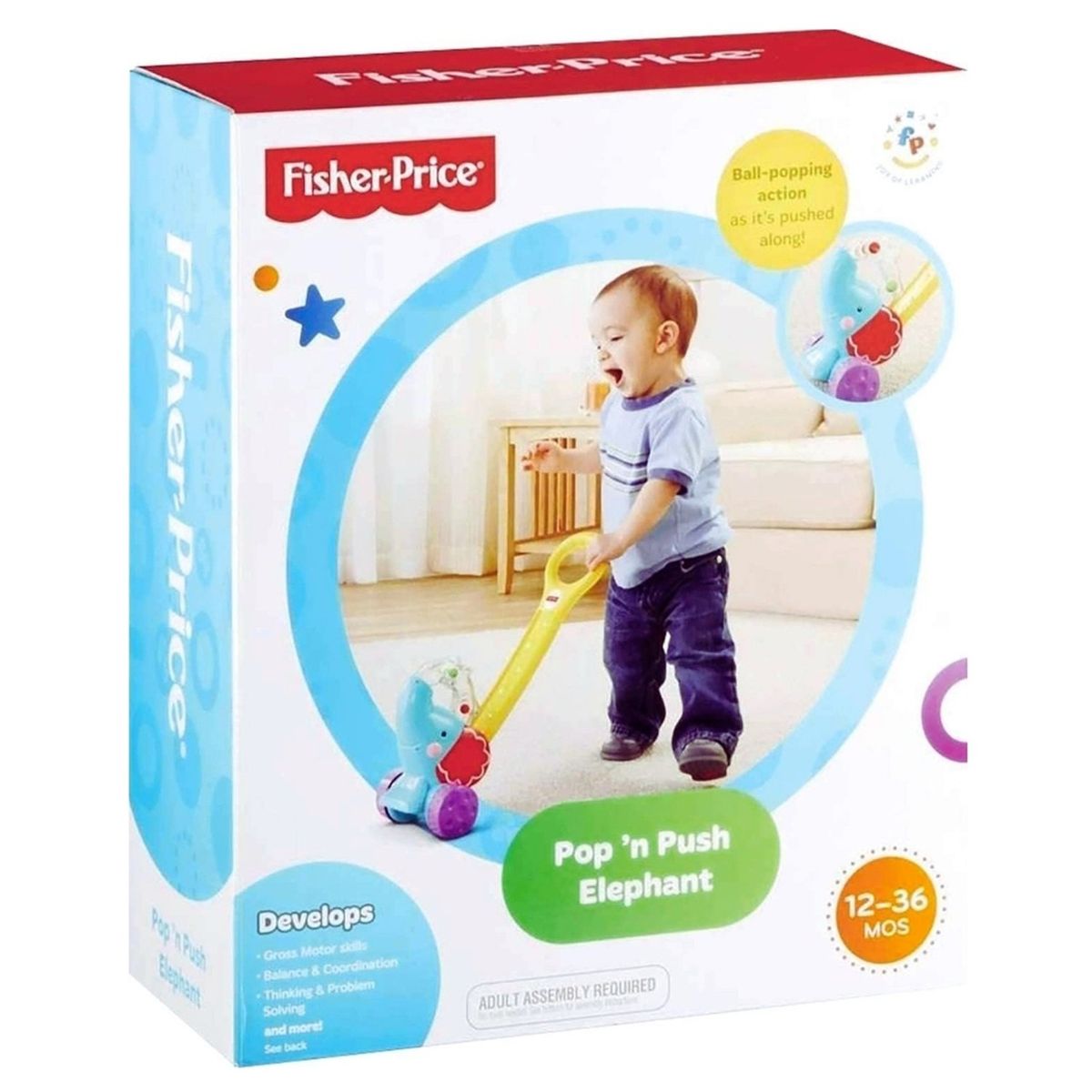 FISHER PRICE - Juguete Bebé Elefante Camina Conmigo Fisher Price