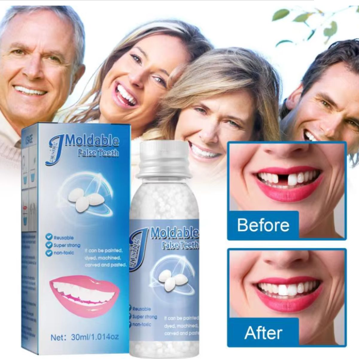 GENERICO - Diente Postizo Moldeable Resina  Blanqueamiento Dental