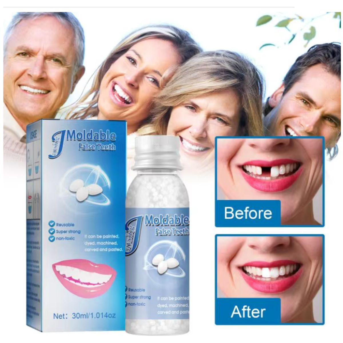 GENERICO - Diente Postizo Moldeable Resina  Blanqueamiento Dental