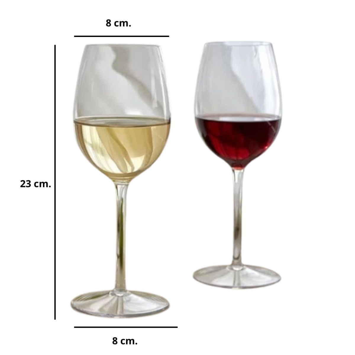 INSPIRA MARKET - Set x6 Copas de Vidrio Copas de Vino 600ml
