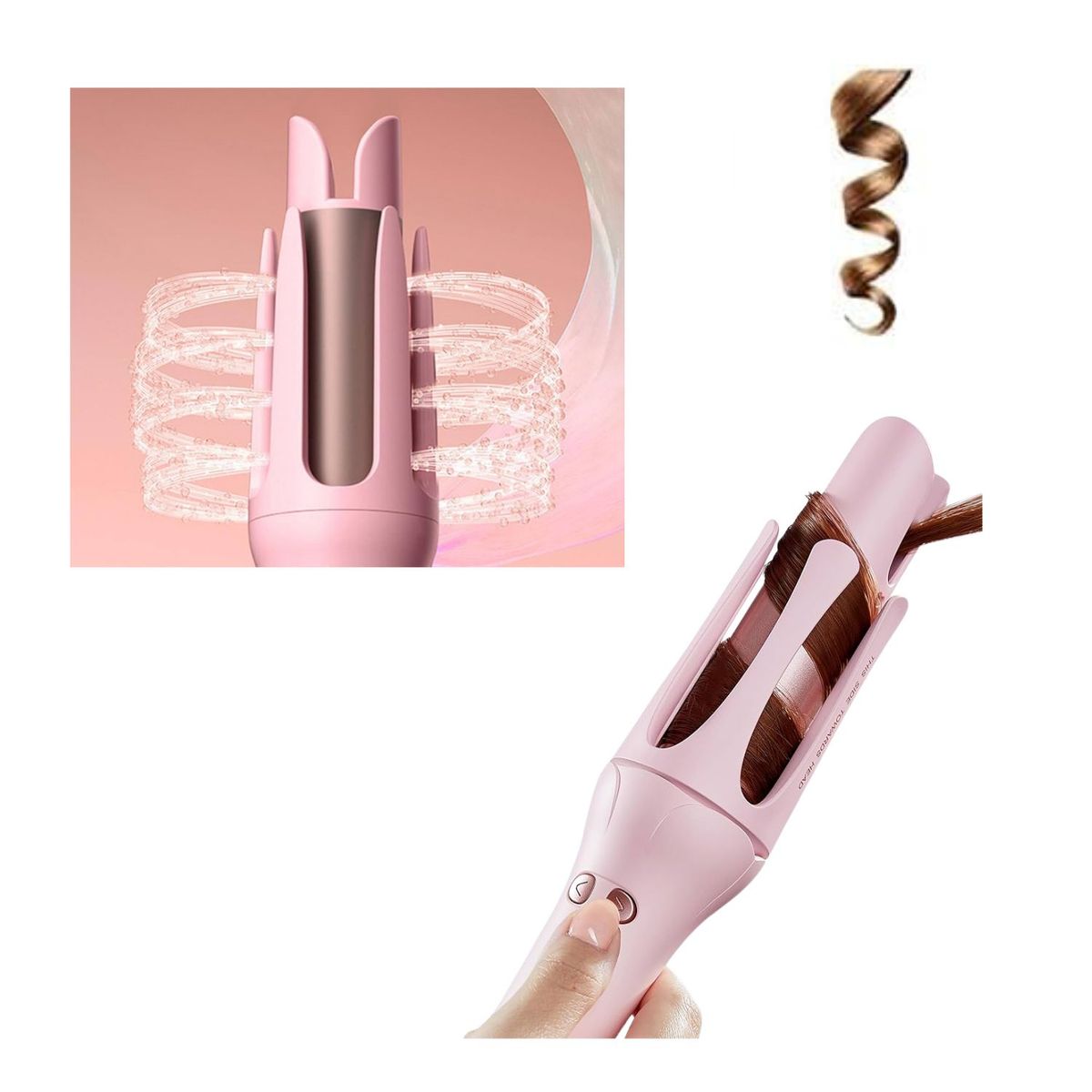 GENERICO - Ondulador De Cabello Automático Rosa