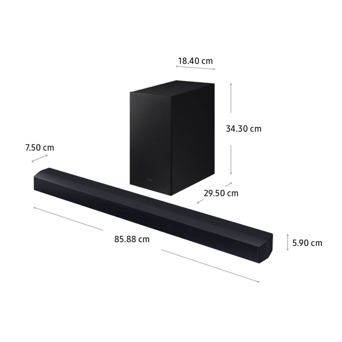 SAMSUNG - Soundbar Samsung Bluetooth 2.1 CH HW-B450 2025
