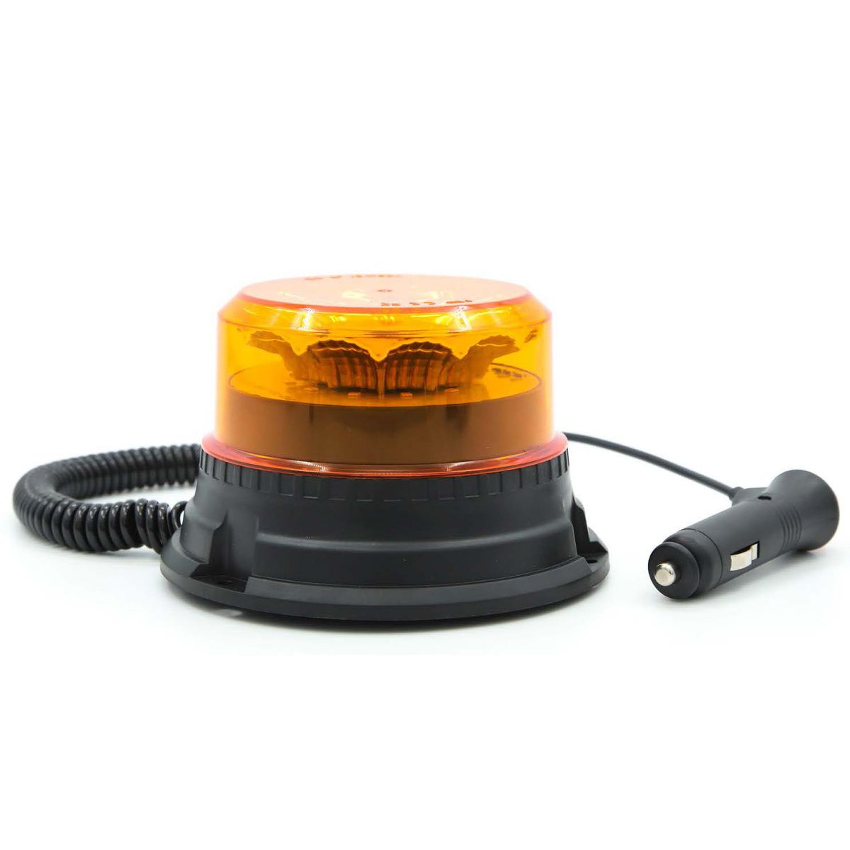 JET - Baliza LED de Advertencia 12V Ámbar IP65 con 12 Chips Led y Rotación de 360 Grados