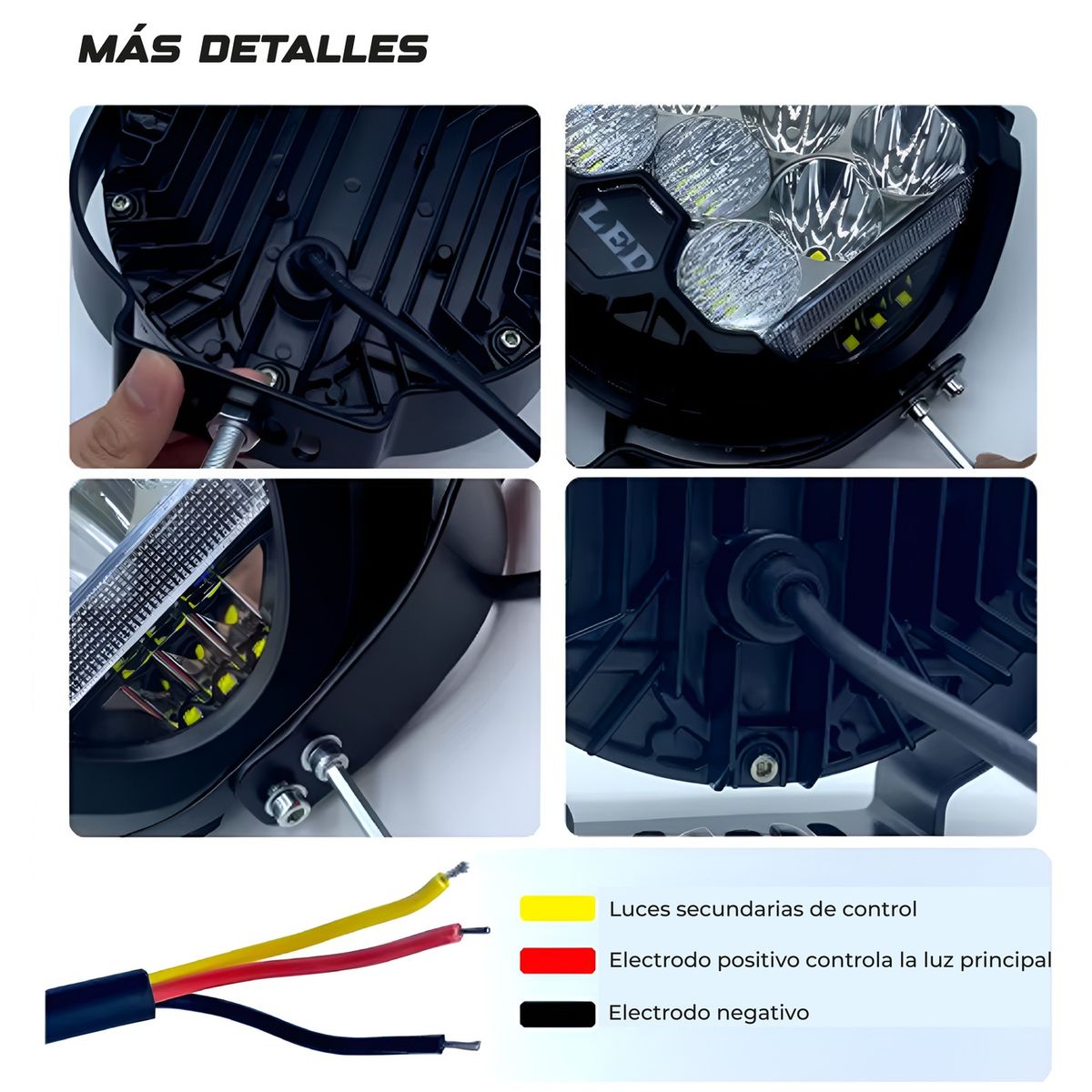 GENERICO - Par Faro Led Modelo Forcé Luz Blanca  6.5 Pulgadas
