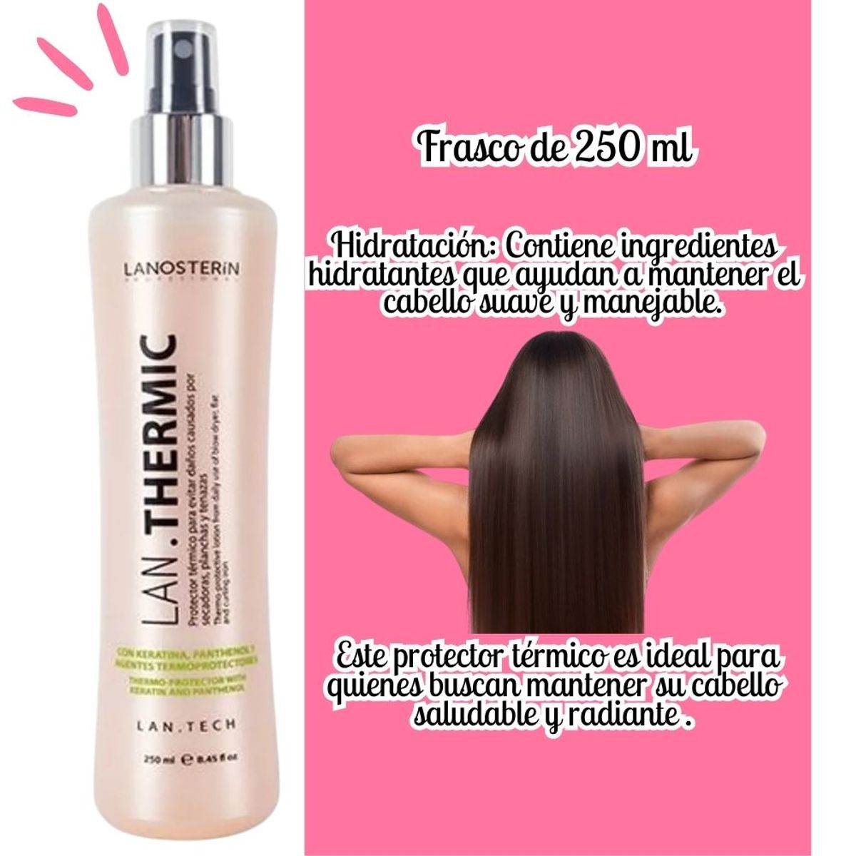 Lanosterin - Protector Térmico Capilar Lanosterin - Frasco 250 ML