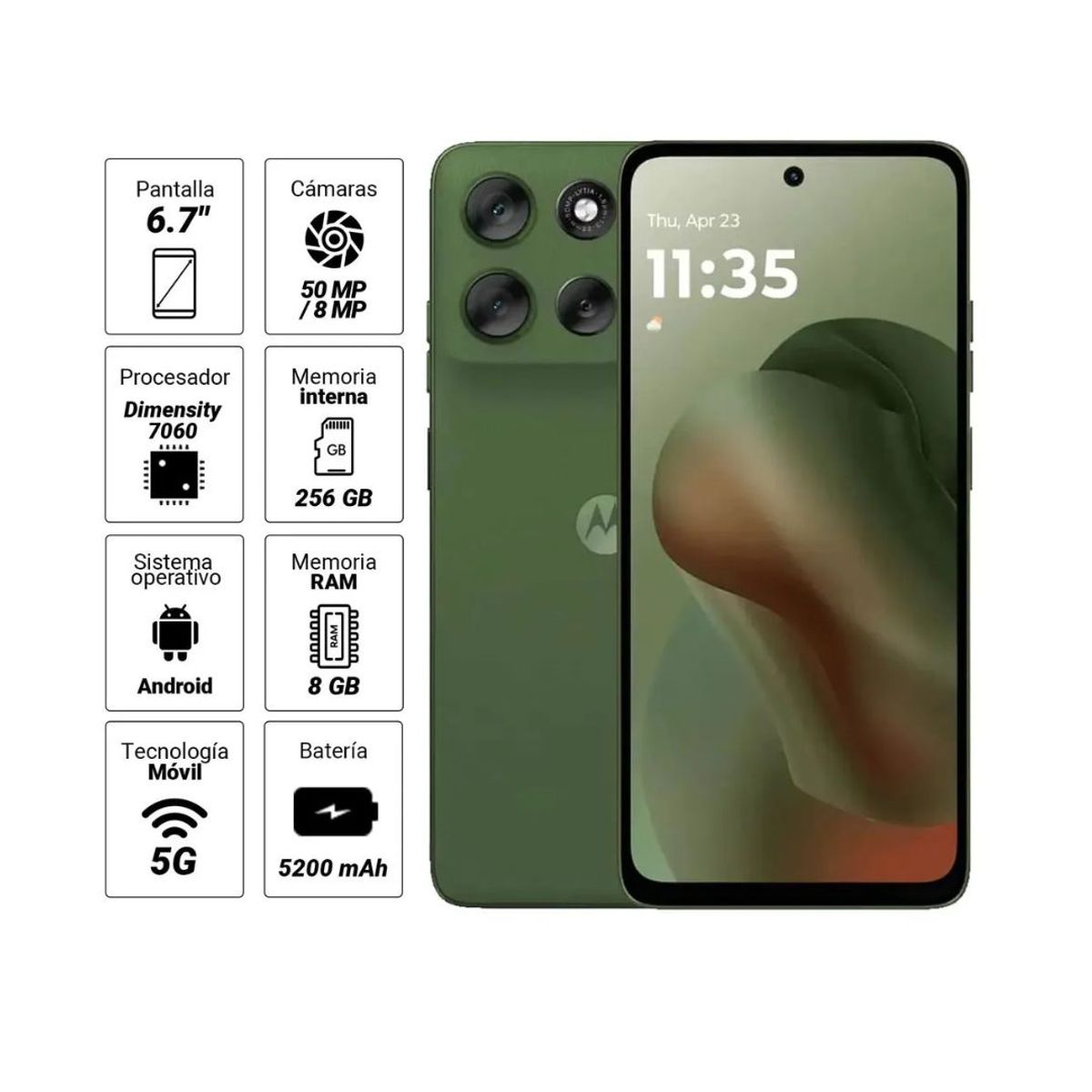 MOTOROLA - Celular Motorola Moto G56 256gb 8gb Verde