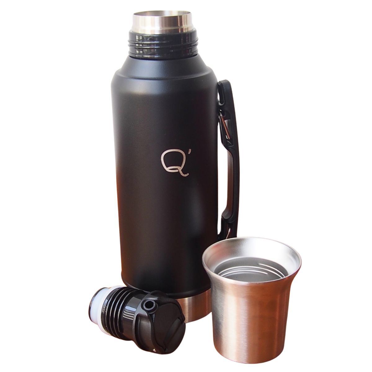 GENERICO - Termo Matero Mate System Negro 1,2 Litros