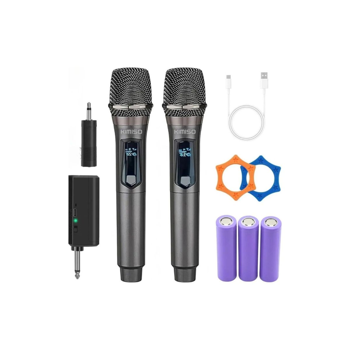 GENERICO - Pack De Dos Unidades De Micrófono Con Pantalla Led KIMISU