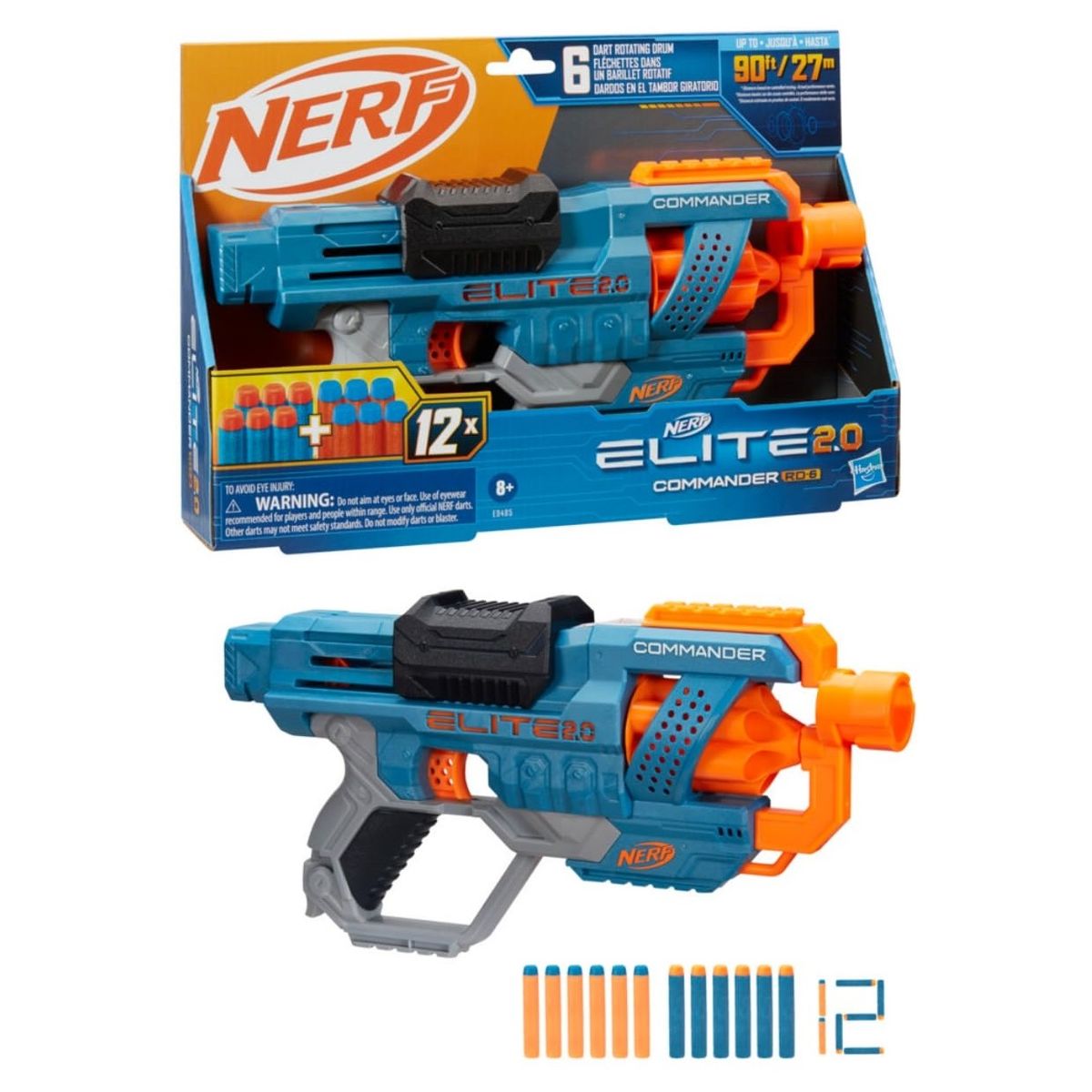 HASBRO - Lanzador Elite 2.0 Commander Rd-6 Nerf
