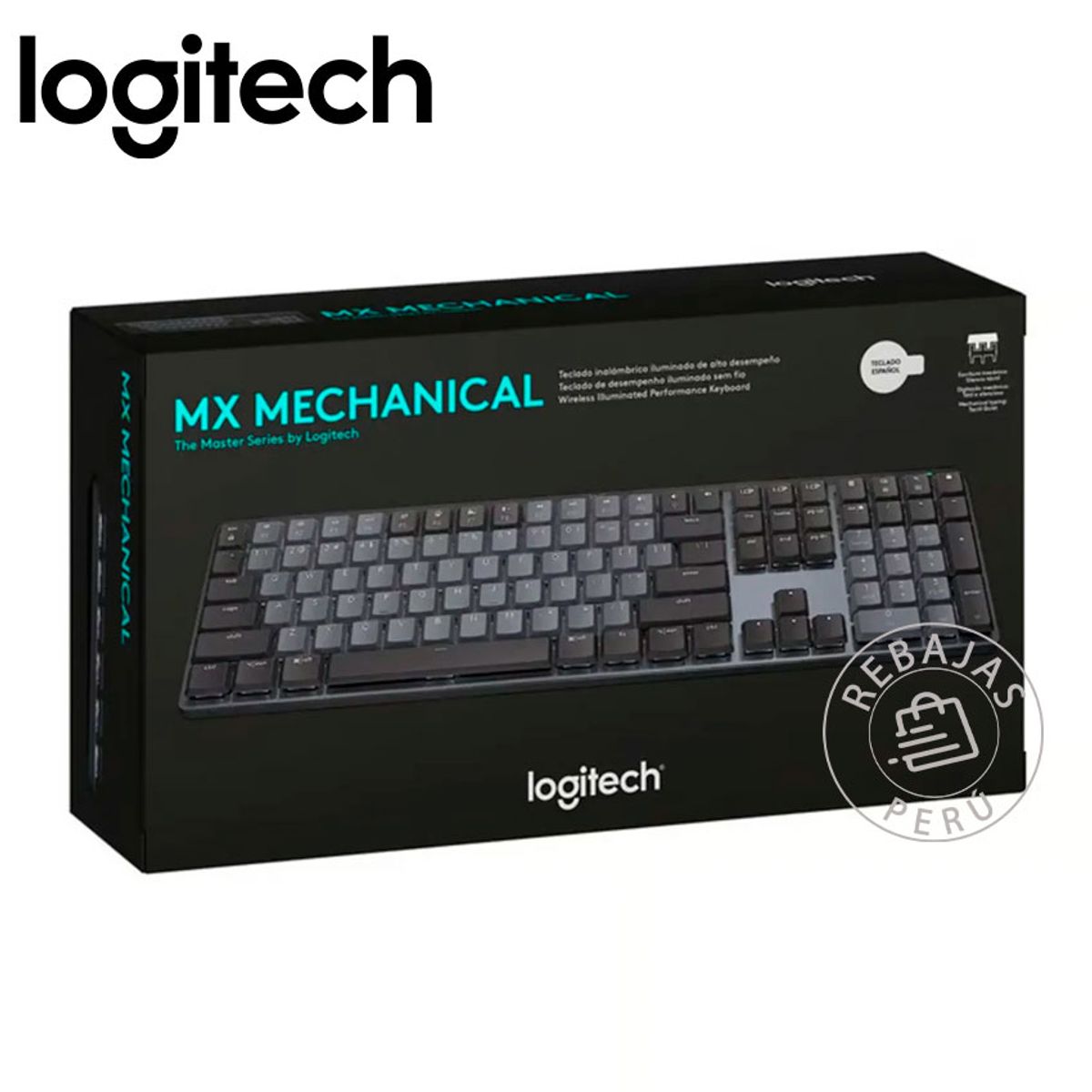 LOGITECH - Teclado Logitech MX Mechanical Mini Wireless BT Retroiluminado Black