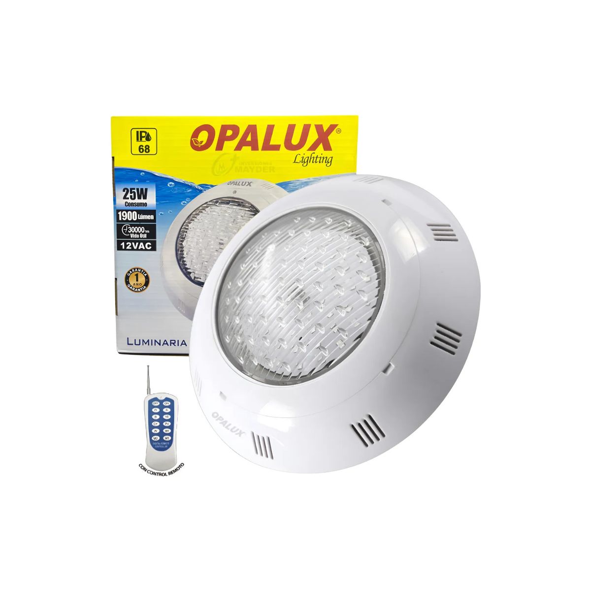 OPALUX - Luminaria lampara Reflector Led 25w Para Piscina Rgb Acuatico