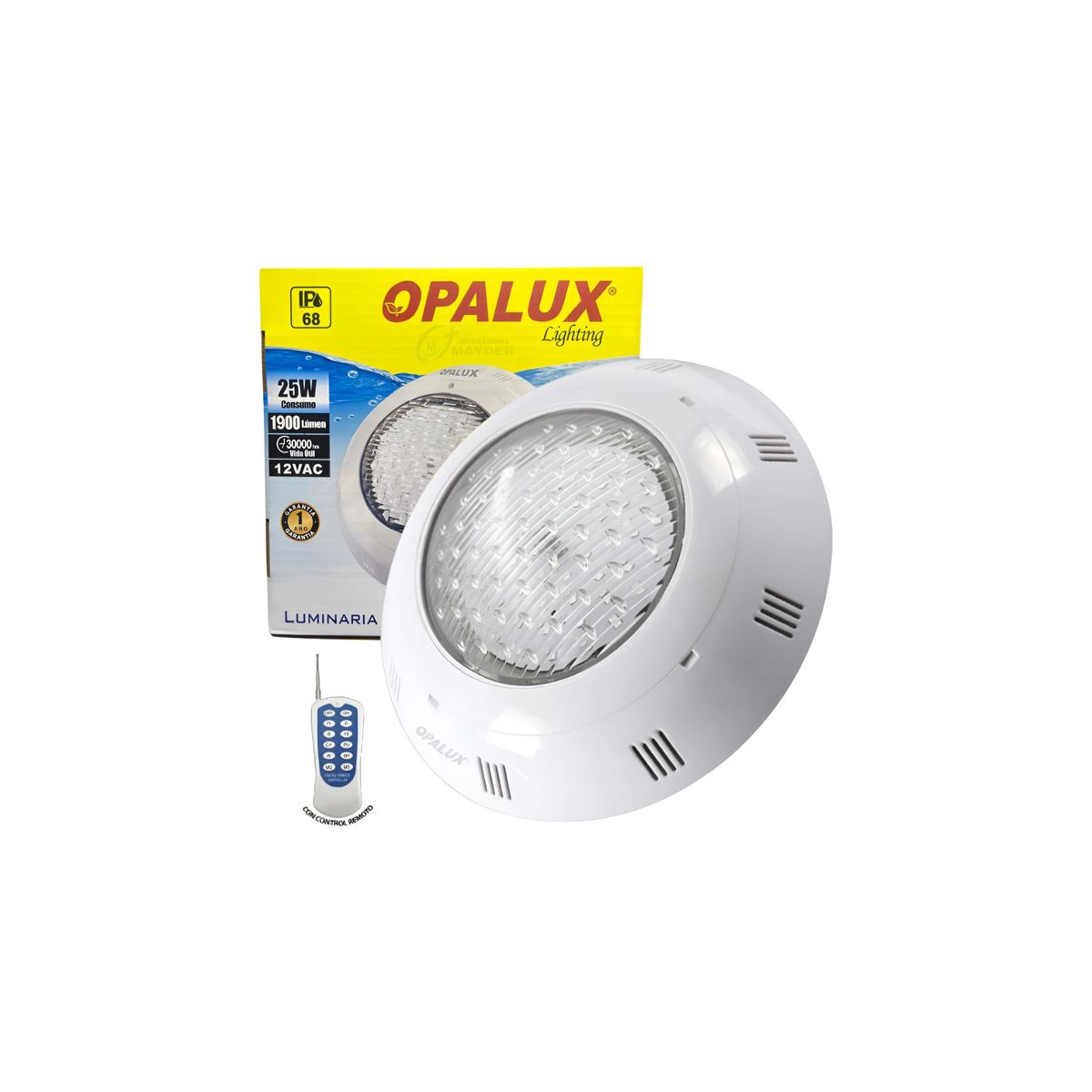 OPALUX - Luminaria lampara Reflector Led 25w Para Piscina Rgb Acuatico