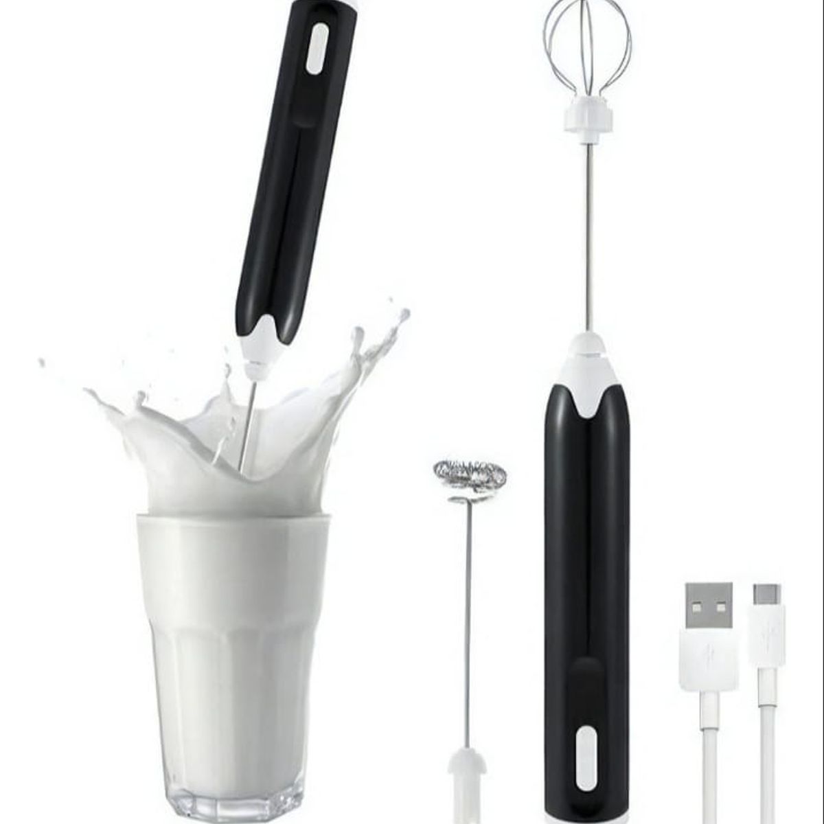 GENERICO - MINI BATIDORA ELECTRICA  PORTATIL RECARGABLE