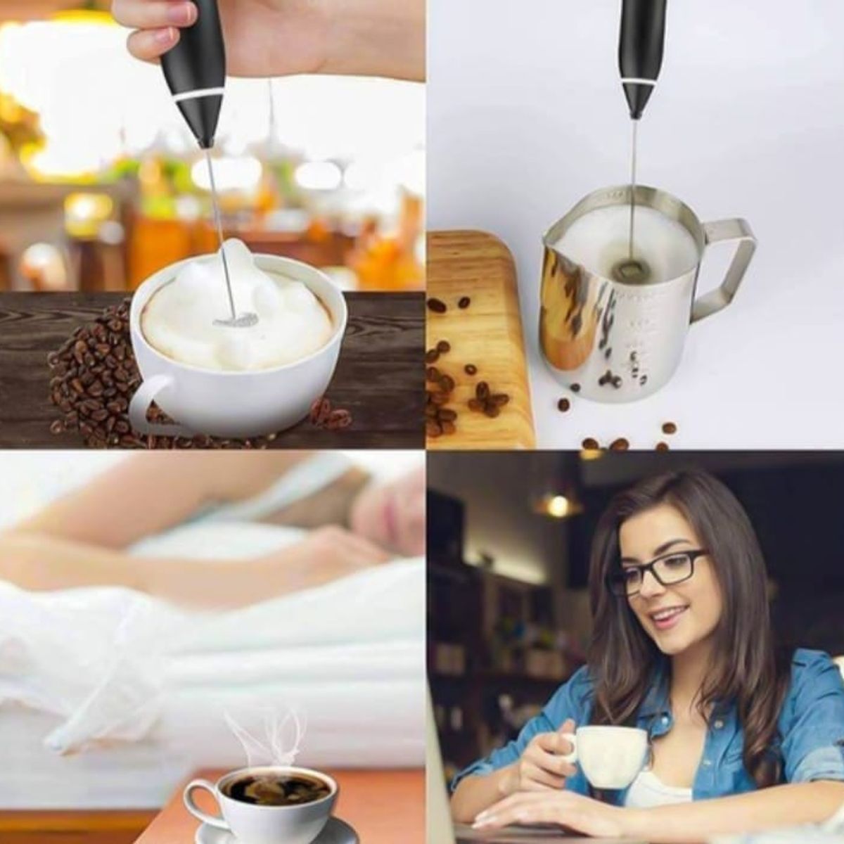 GENERICO - MINI BATIDORA ELECTRICA  PORTATIL RECARGABLE