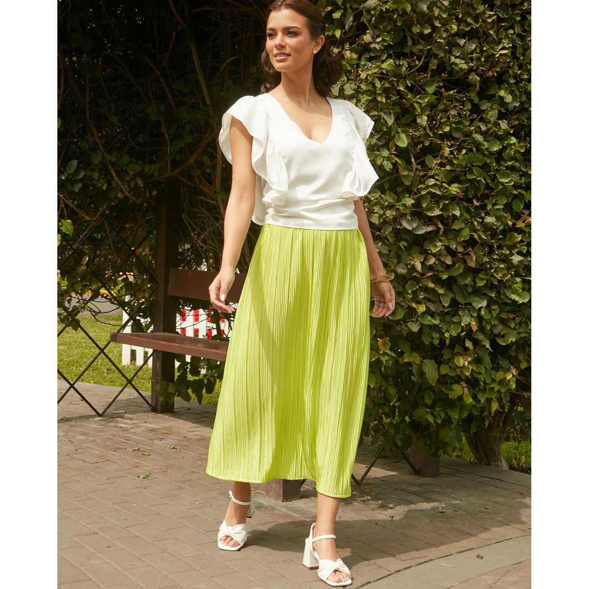 DOLCATTA - Falda Maia - Green Color - Dolcatta