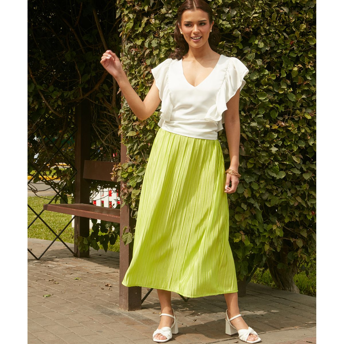 DOLCATTA - Falda Maia - Green Color - Dolcatta