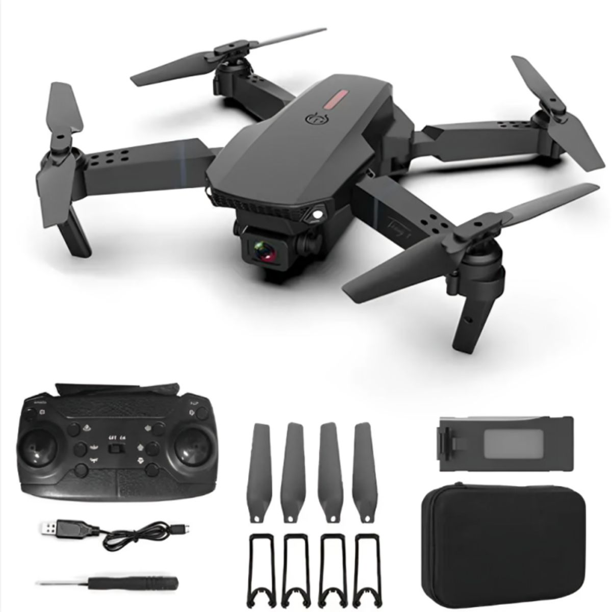 GENERICO - DRONE E88 PRO Plegable con 2 Cámaras HD 4K