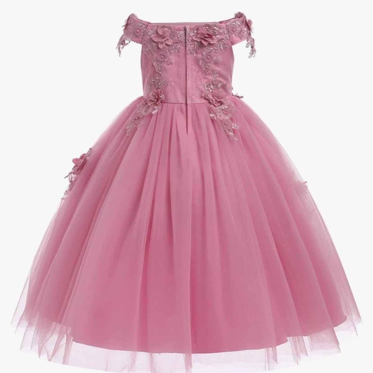 GENERICO - Vestido Niña Princesa Palo Rosa Talla 14