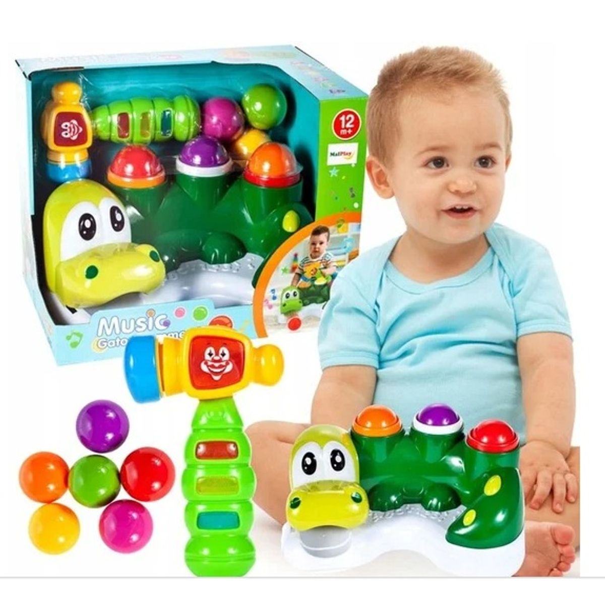 GENERICO - Juguete Estimulacion Para Bebe Con Martillo Musical Con Luz