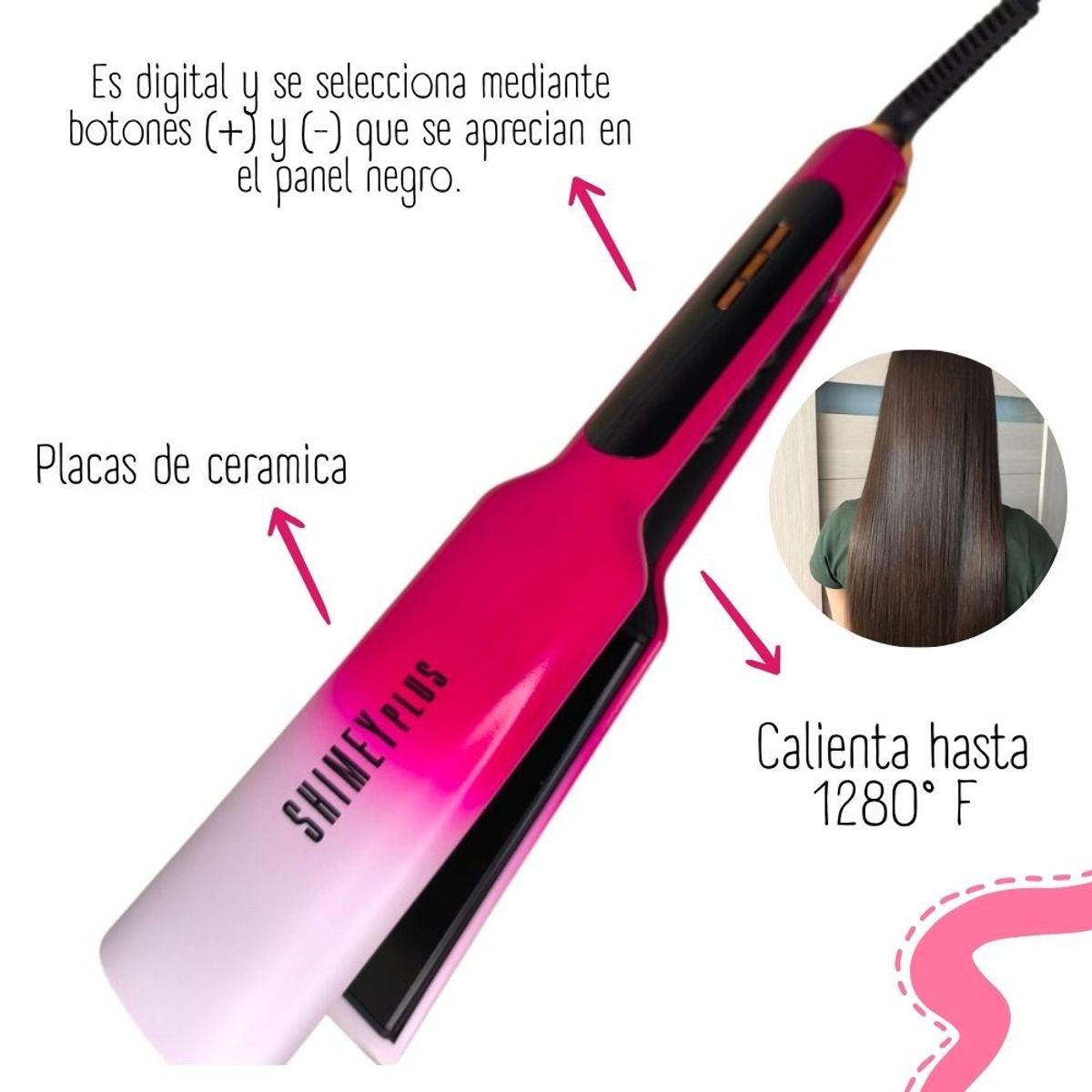 GENERICO - Plancha de Cabello SHIMEY PLUS SH-8094