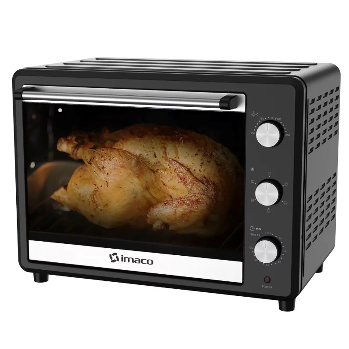 Imaco - Horno Eléctrico negro 55 litros c/rosticero HEB55R Imaco
