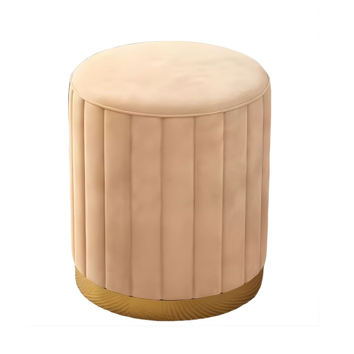 GENERICO - TABURETE PUFF CILINDRICO BANQUETA CAQUI