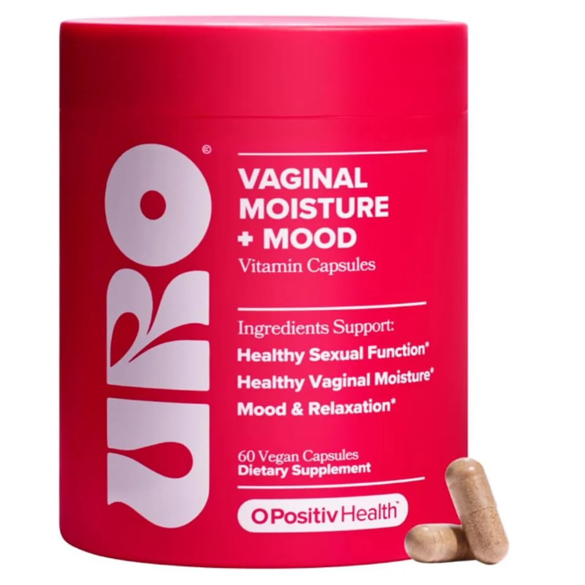 GENERICO - URO O Positiv Hidratación Íntima & Mood Boost para Mujeres – Fórmula Activa 60 cáps.