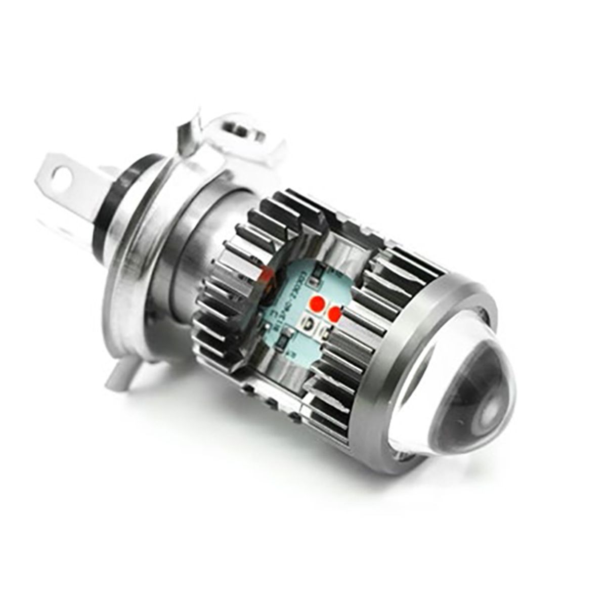 GENERICO - Foco Super Led h4 Moto Luz Blanco +Ambar Con Ojo De Diablo Rojoazul 1pcs